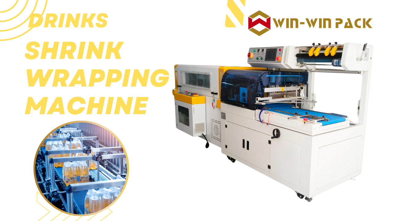Fully automatic sealing and  shrink wrapping machine for bottled and boxed milk