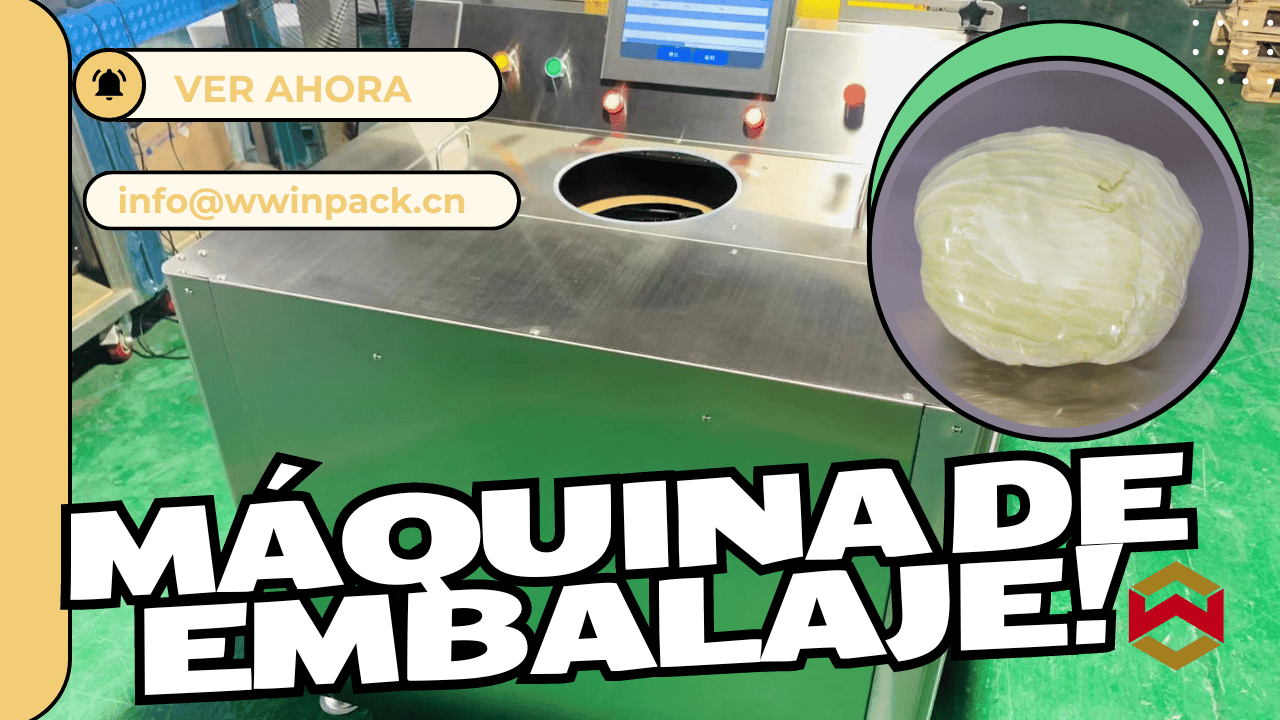 WIN-WIN PACK Empaque de Alimentos Eficiente! Demostración de la Máquina Envolvedora de Película Adhesiva para Carne y Brócoli