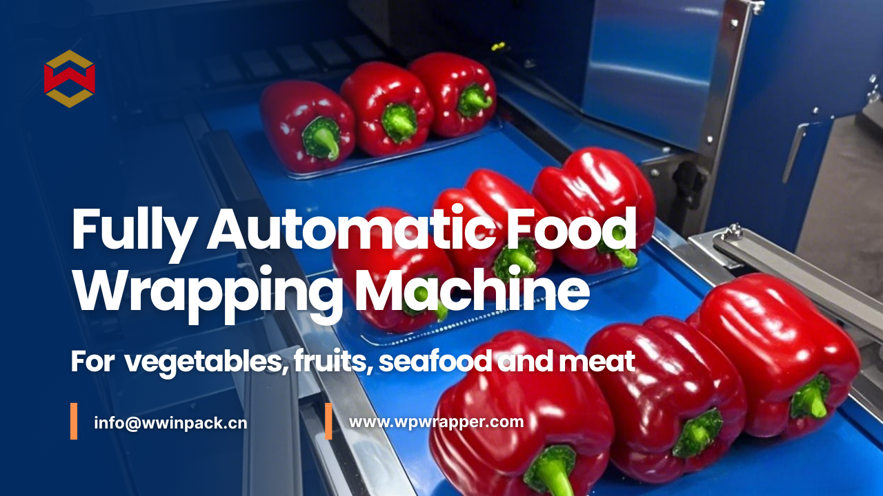 WIN-WIN PACK Fully automatic food wrapping machine/cling film wrapping machine/commercial machine