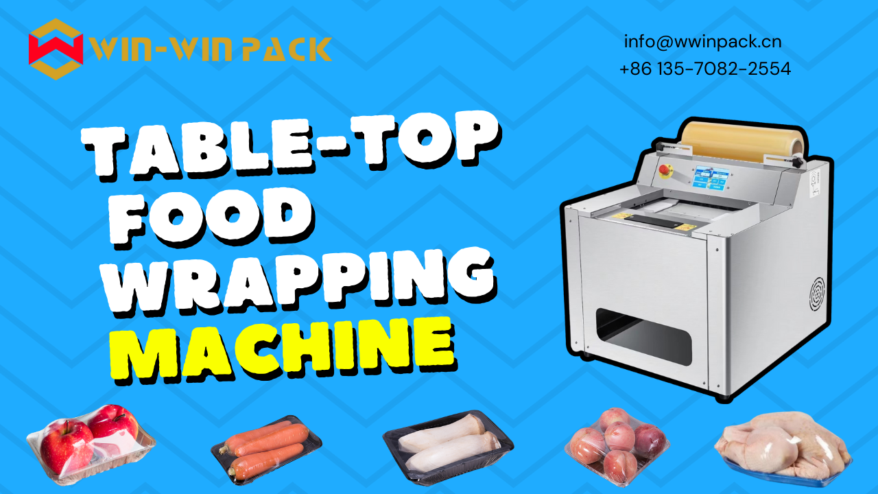 WIN WIN PACK Efficient Table-Top Food Wrapping Machine | 11 Packs/Min | for Vegetables, Fruit & Meat